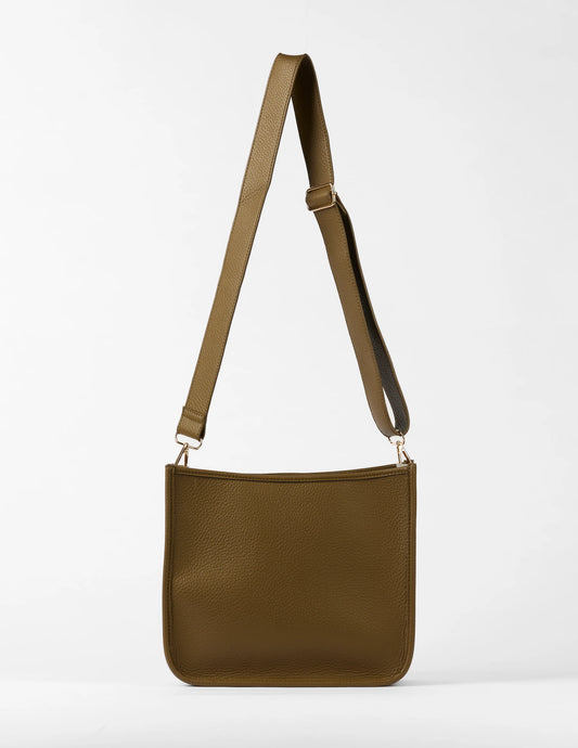 truffle shoulder bag with a strap on a white background