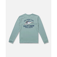 Light blue long-sleeve shirt with Salty Crew logo on a white background