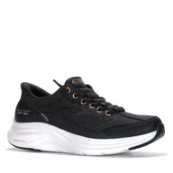 Black casual shoe on a white background
