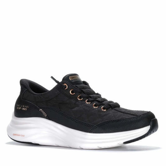 Black casual shoe on a white background