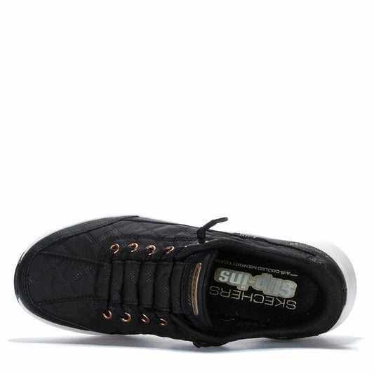 Black sneaker with white sole on a white background