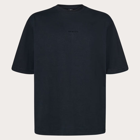 Black t-shirt on a light gray background