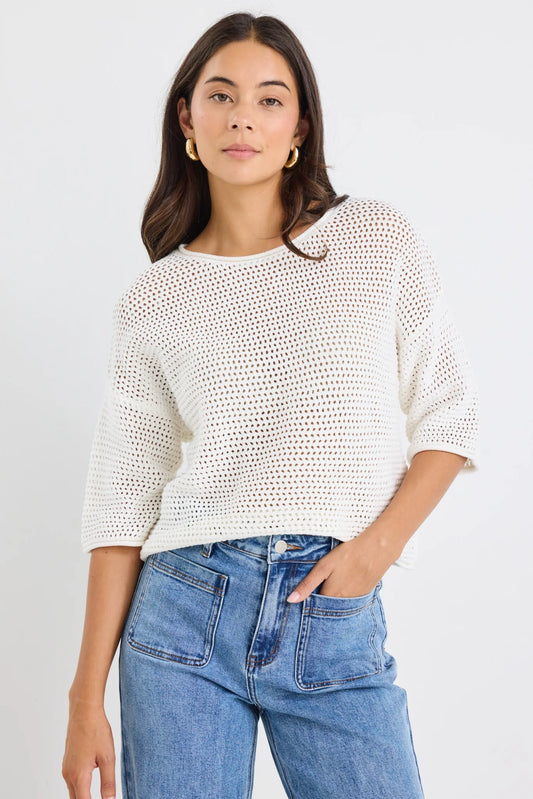 Re: Union Label Sunrise Ivory Crochet Tee