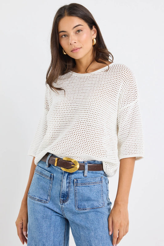 Re: Union Label Sunrise Ivory Crochet Tee
