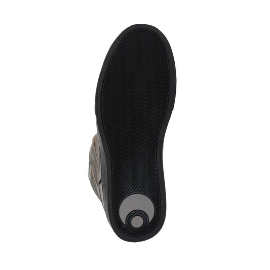 Black sole of a shoe on a white background
