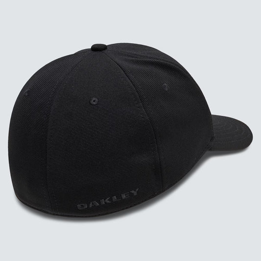 Black Oakley cap on a light gray background