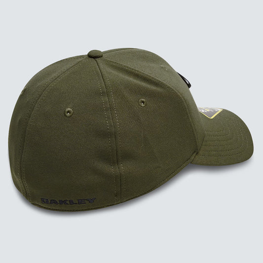 Khaki Cap with Black O Emblem with white background