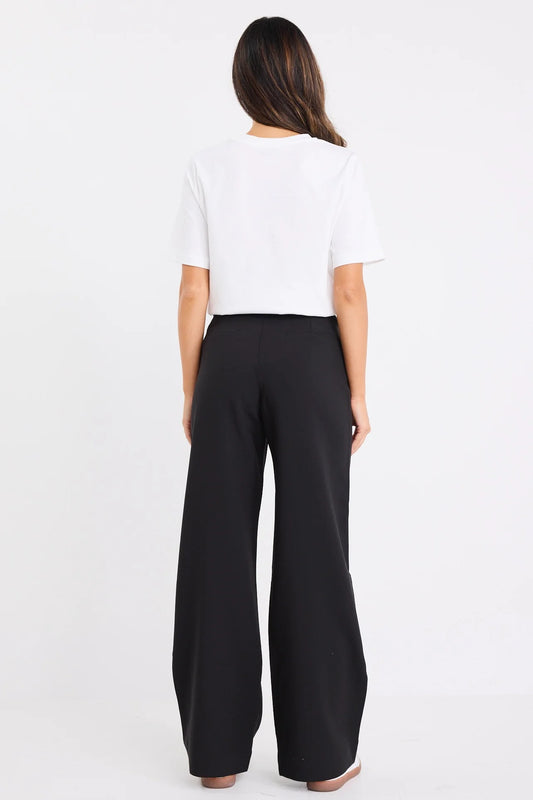 Zoey Black Tailored High Rise Wide Leg Pocket Pants.