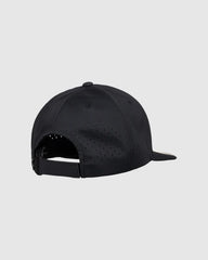 Black cap on a light gray background
