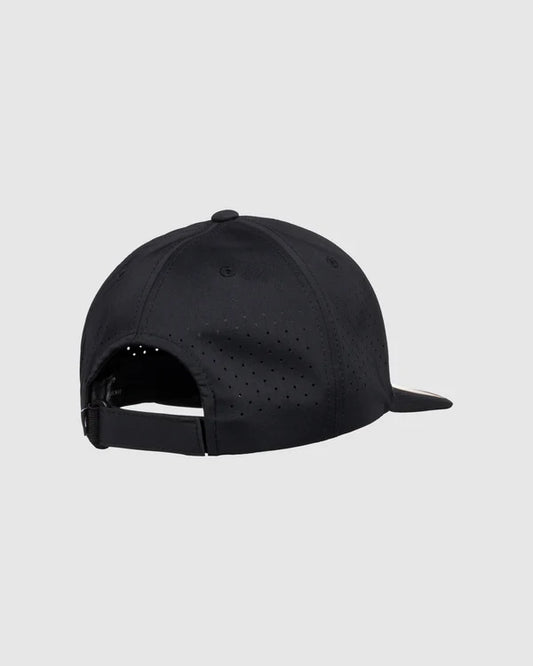 Black cap on a light gray background