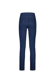 Blue jeans on a white background