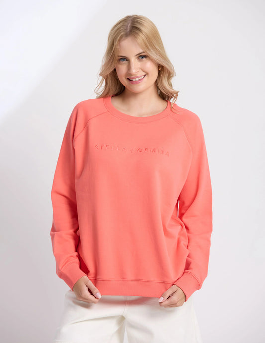 Stella and Gemma Classic Sweat in Coral
