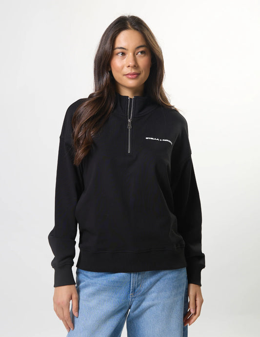 Stella + Gemma Core 1/4 Zip Sweat - Black