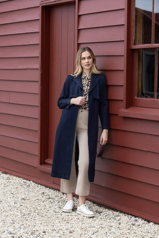 Vassalli Denim Trench Coat
