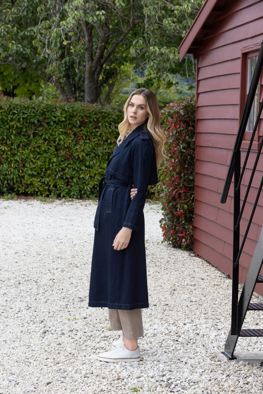 Vassalli Denim Trench Coat