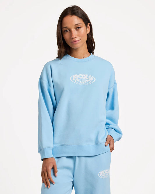 Roxy Womens Dreamy Days Crew Neck - Sky Blue