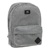 Gray backpack with a Vans logo on a white background