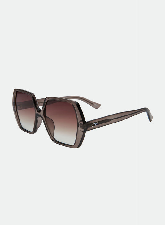 Sunglasses with gradient lenses on a white background