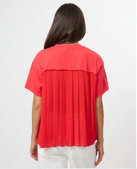rouge top with back detail 