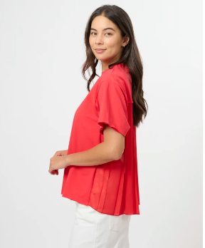 rouge top with back detail 
