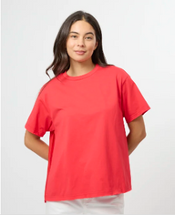 rouge top with back detail 