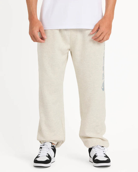 Quiksilver Mens Graphic Track Pants - Light Grey Heather