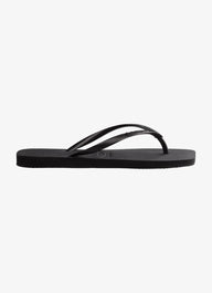 Black flip-flop sandal on a white background