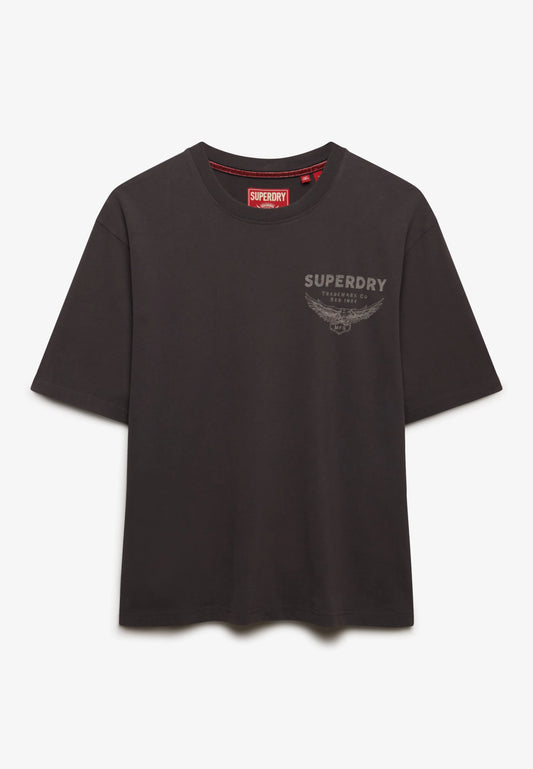 carbon black superdry heritage biker tee