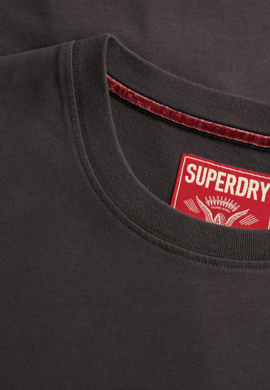 carbon black superdry heritage biker tee