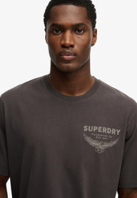 carbon black superdry heritage biker tee