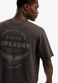 carbon black superdry heritage biker tee