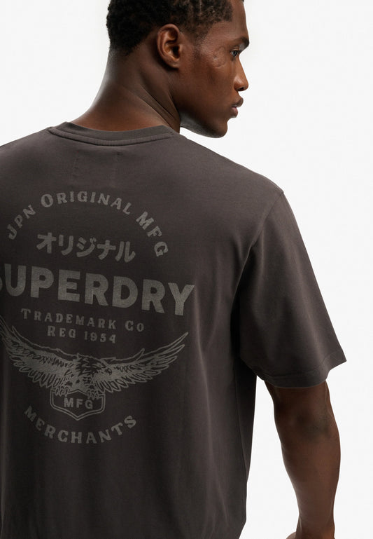 carbon black superdry heritage biker tee