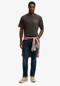 carbon black superdry heritage biker tee