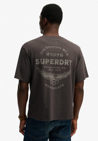 carbon black superdry heritage biker tee