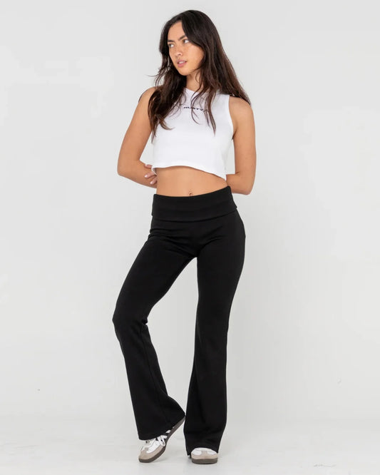 Rusty Hilton Low Rise Bootleg Track Pant Black - Main Image