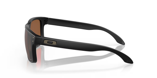 Black sunglasses with reflective surface on a clear background