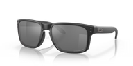 Sunglasses with dark lenses on a white background
