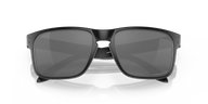 Black sunglasses with dark lenses on a white background