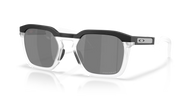 Sunglasses with reflective lenses on a clear background