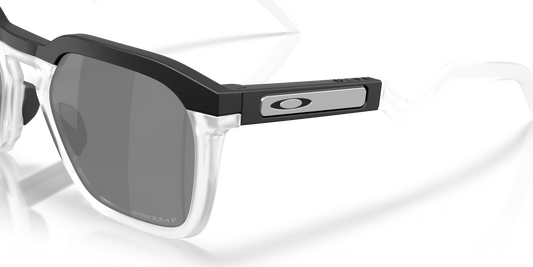 Sunglasses with black and white frame on a transparent background
