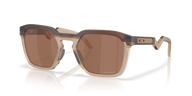 Sunglasses with a reflective surface on a clear background