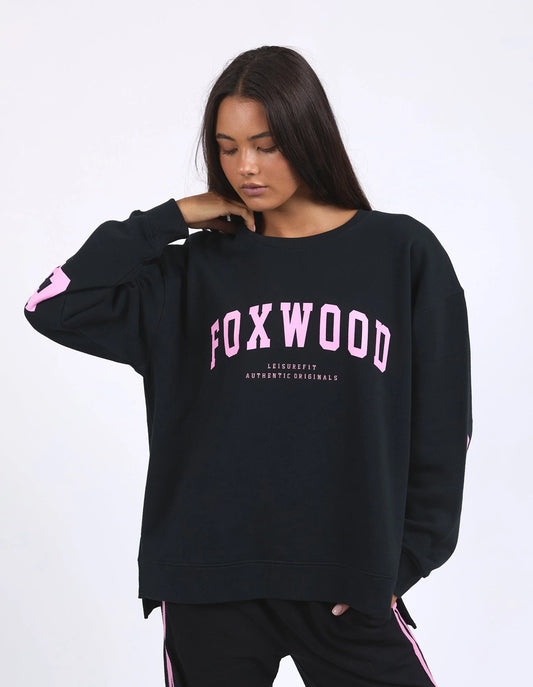 Foxwood Interval Crew - Black Neon Pink