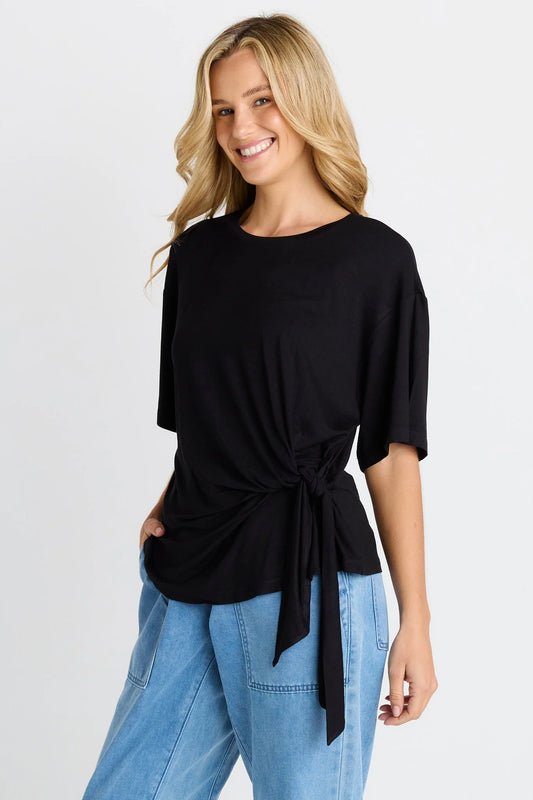 Betty Basics Knot Tee - Black