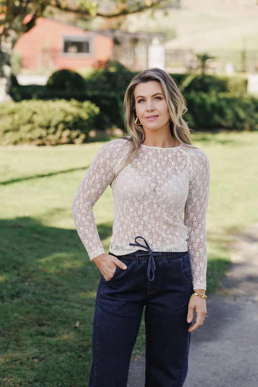 black lace long sleeve 
