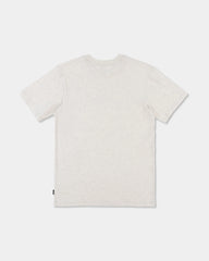 white tee with chest logo 