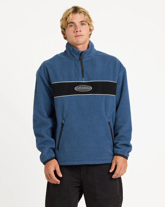 Quiksilver Mens Mercury Panel 1/4 Zip Fleece Jumper