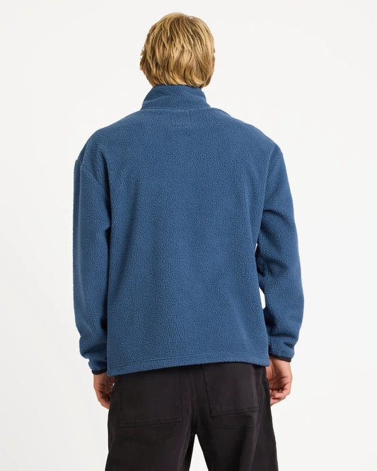 Quiksilver Mens Mercury Panel 1/4 Zip Fleece Jumper