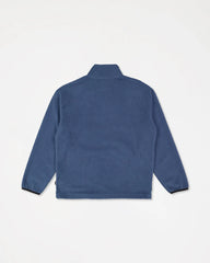 Blue fleece jacket on a white background