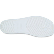 White sole of a shoe on a white background