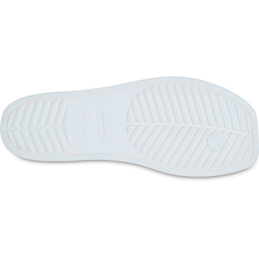 White sole of a shoe on a white background